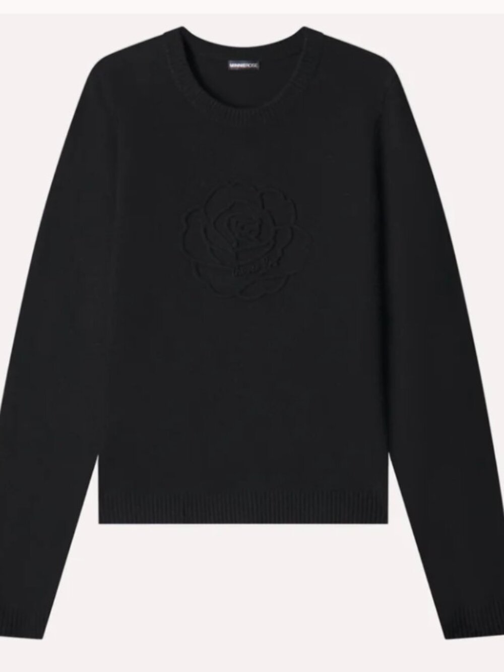 Minnie Rose Cashmere Crew Neck Sweater 100% Cashmere 3X Black NWT